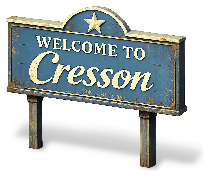 Welcome to Cresson, TX — DFW Well Service serves Cresson and Hood County