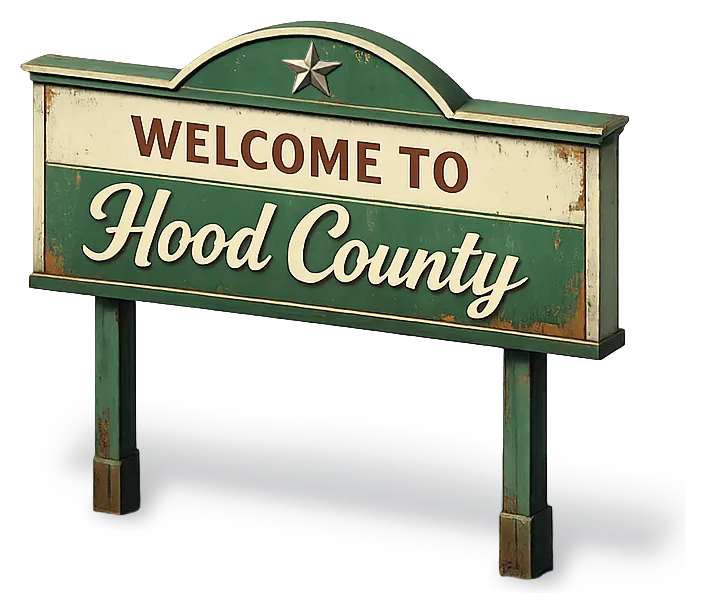 Welcome to Hood County, Texas — DFW Well Service provides water well drilling and pump repair across Hood County