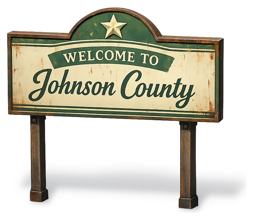 Welcome to Johnson County, Texas — DFW Well Service provides water well drilling and pump repair across Johnson County