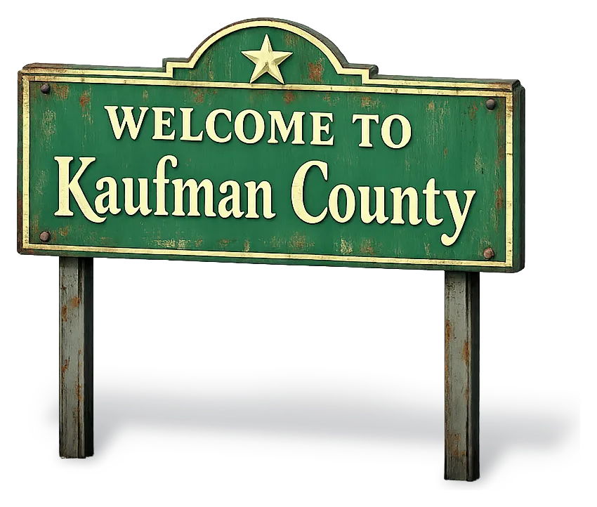Welcome to Kaufman County, Texas — DFW Well Service provides water well drilling and pump repair across Kaufman County