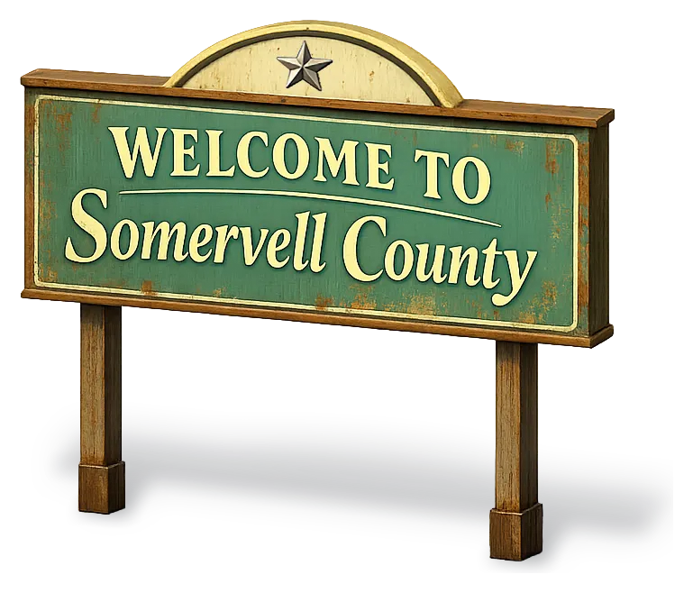 Welcome to Somervell County, Texas — DFW Well Service provides water well drilling and pump repair across Somervell County