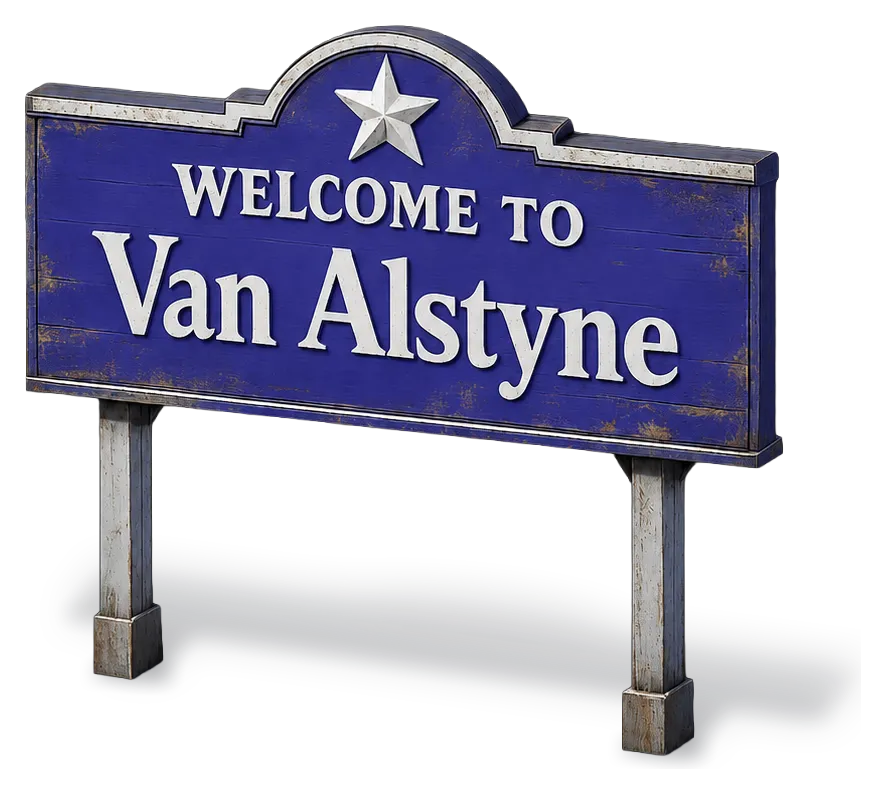 Welcome to Van Alstyne, TX — DFW Well Service serves Van Alstyne and Grayson County