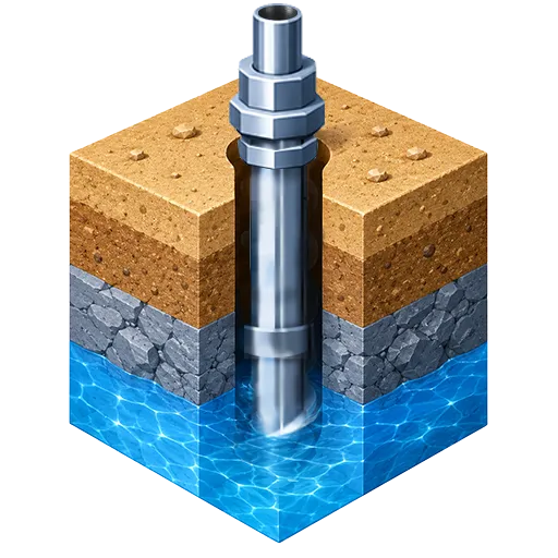 Commercial water well drilling service icon