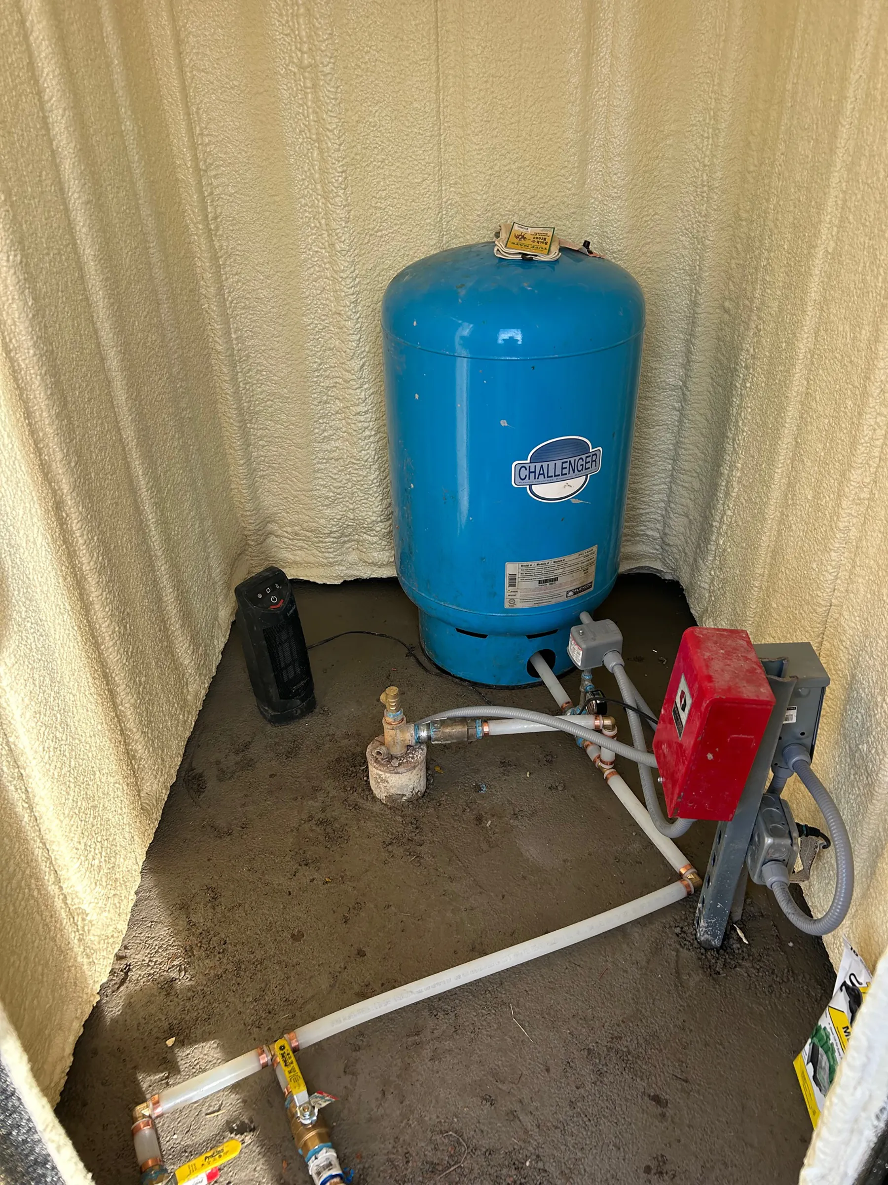 Well pump and pressure tank system installed by DFW Well Service